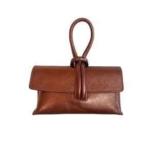 Cult Moda - Single Handle Wristlet Crossbody Bag in Bronze